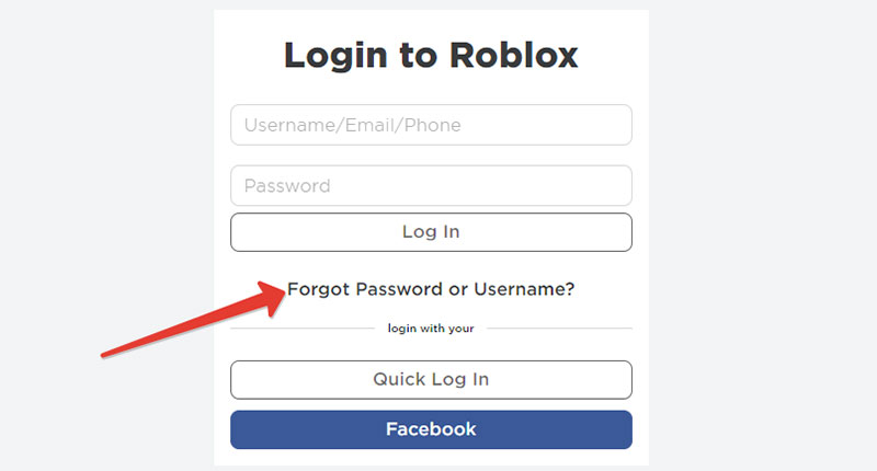 Кликаем на ссылку "Forgot Password or Username"